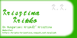 krisztina kripko business card